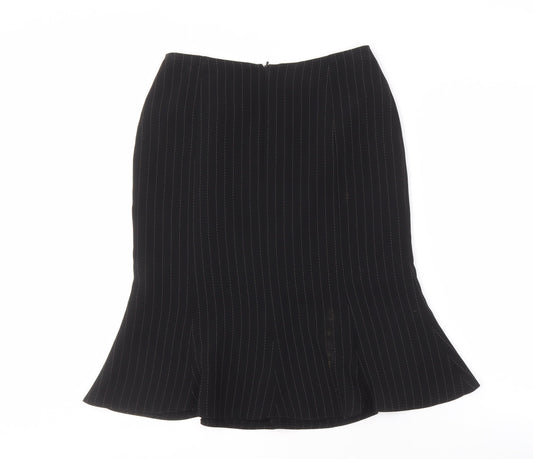 Marks and Spencer Women's Black Trumpet Skirt - Size 10