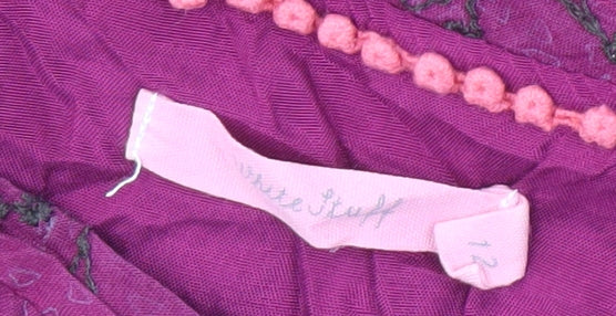 White Stuff Women's Viscose Dress with Tie Detail Size 12