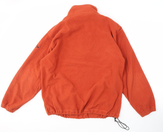 Dunlop Men's Orange Fleece Jacket, Size L, Casual Zip