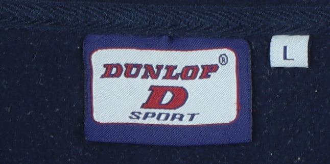 Dunlop Men's Orange Fleece Jacket, Size L, Casual Zip