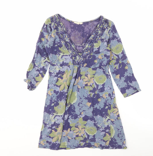 White Stuff Women's Floral Dress V-Neck UK 10