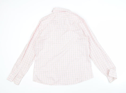 Lands' End Men's Multicoloured Check Shirt Size 14