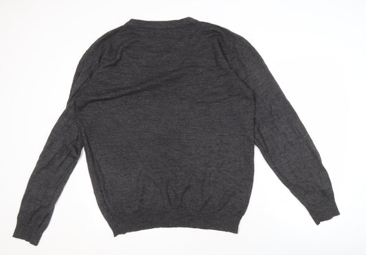 Pierre Cardin Men's Grey 3XL V-Neck Pullover Jumper