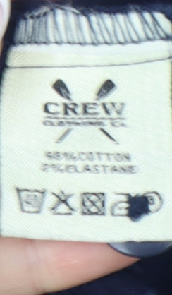 Crew Clothing Co. Women's Blue Chino Trousers Size 8