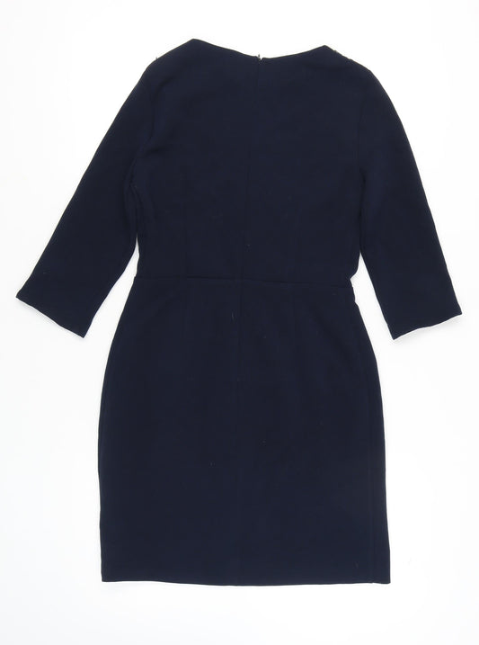 VILAGALLO Women's Blue Sheath Dress Size 10