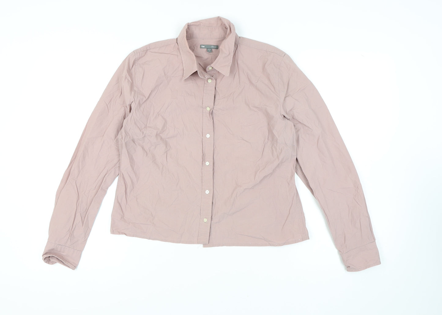 Gap Women's Pink Button-Up Shirt, L, Casual