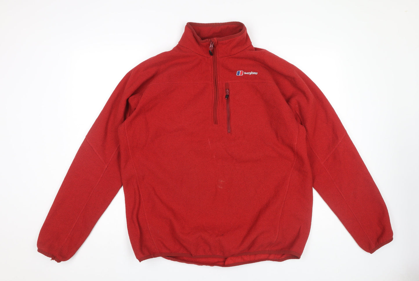 Berghaus Men's Red XL Fleece 1/4 Zip Sweater