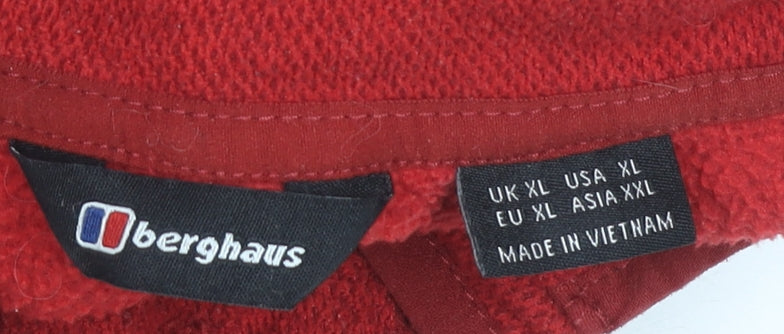 Berghaus Men's Red XL Fleece 1/4 Zip Sweater