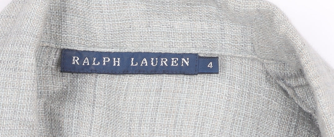 Ralph Lauren Women's Grey Linen Blazer, Size 4