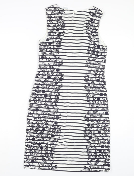 Boden Women's Multicoloured Striped Shift Dress Size 10