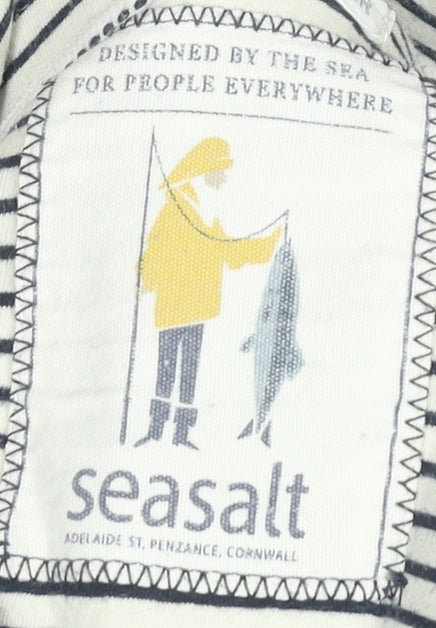 Seasalt Women's Blue Henley Sweatshirt Size 14