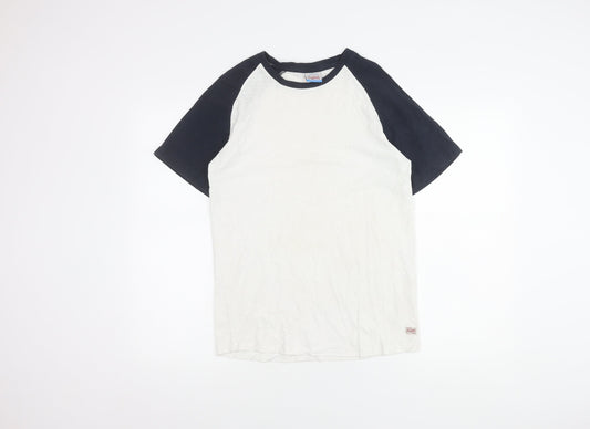 Jack & Jones Men's S White Black Crew Neck T-Shirt