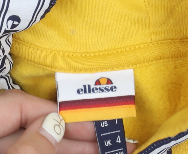 Ellesse Girls Yellow Logo Pullover Hoodie 2XS