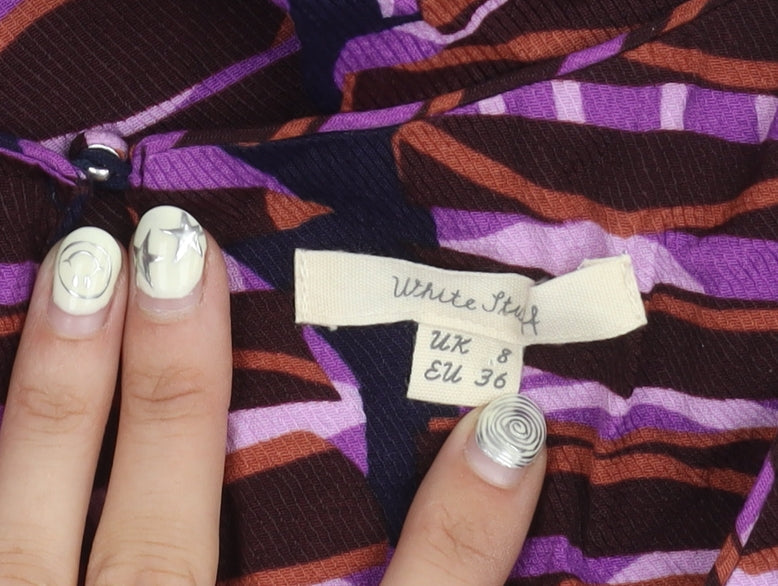 Brand and care label for White Stuff Women's Multicoloured Stripe Top
