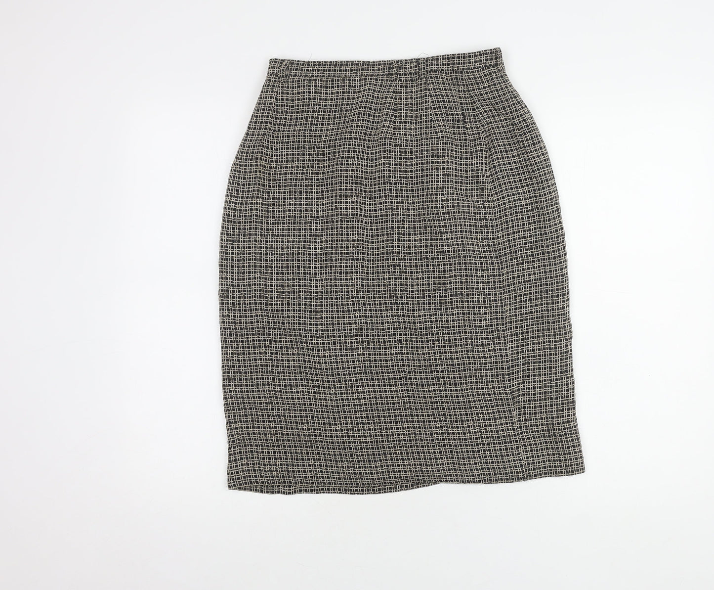 Jaeger Women's Midi Skirt Black Ivory Size 10 Pencil