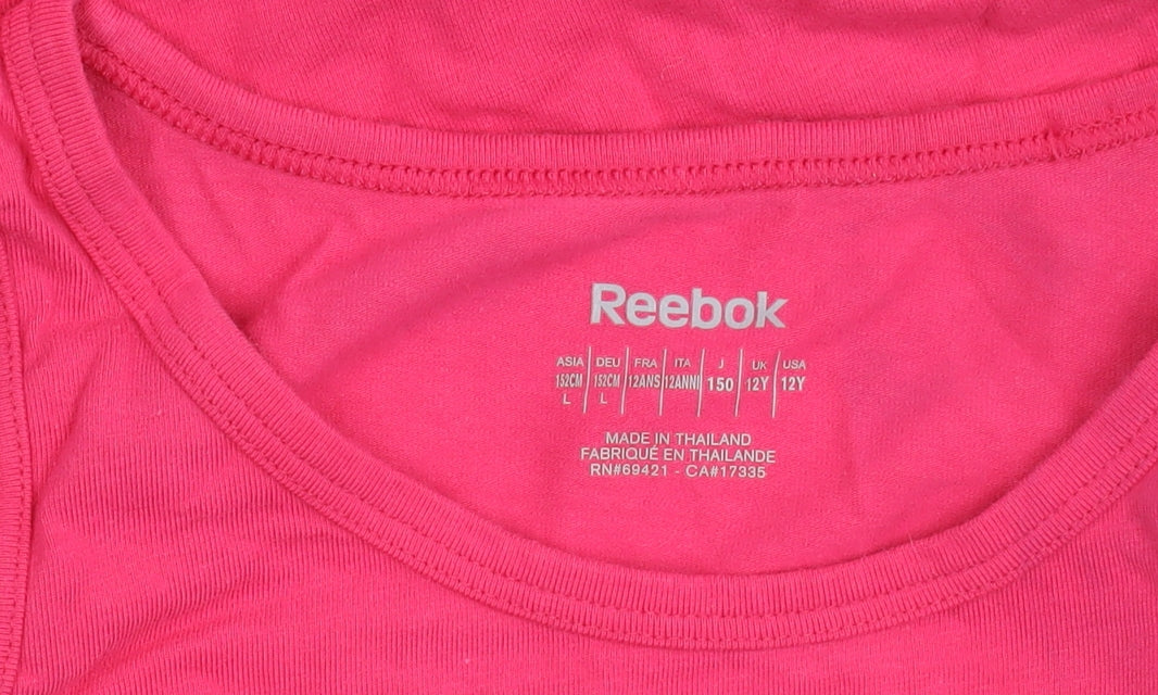 Reebok Pink Racerback Tank Top - Teens Size 12