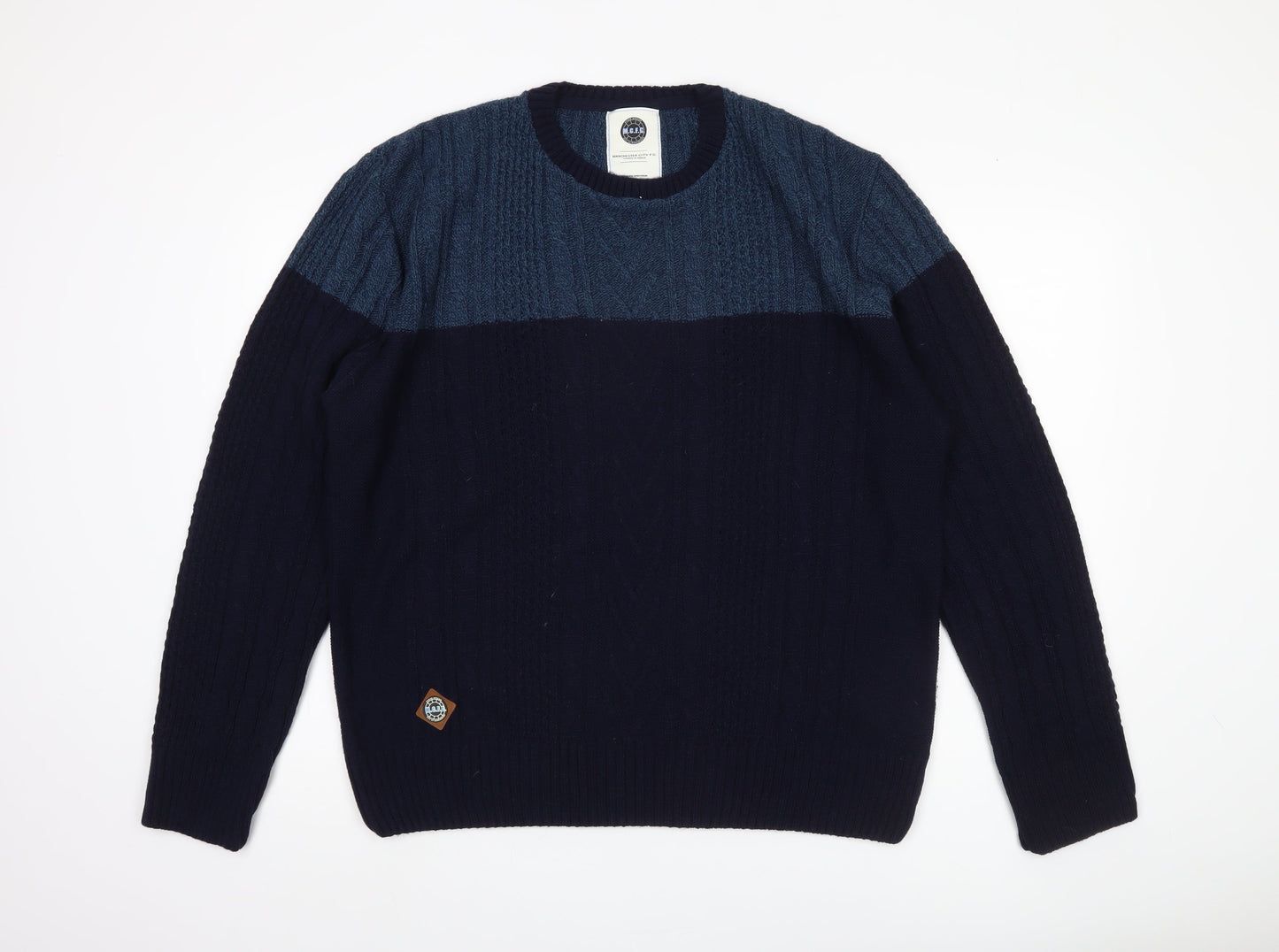 Manchester City F.C. Men's Blue XL Pullover Jumper