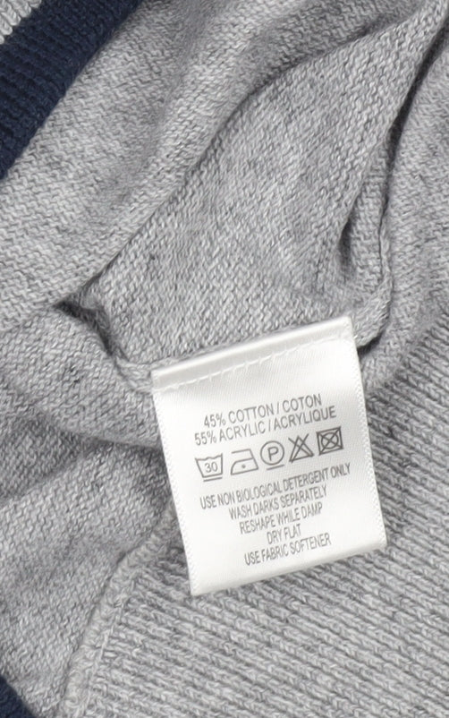 Calvin Klein Men's Grey L Full Zip Jumper, Sports Style