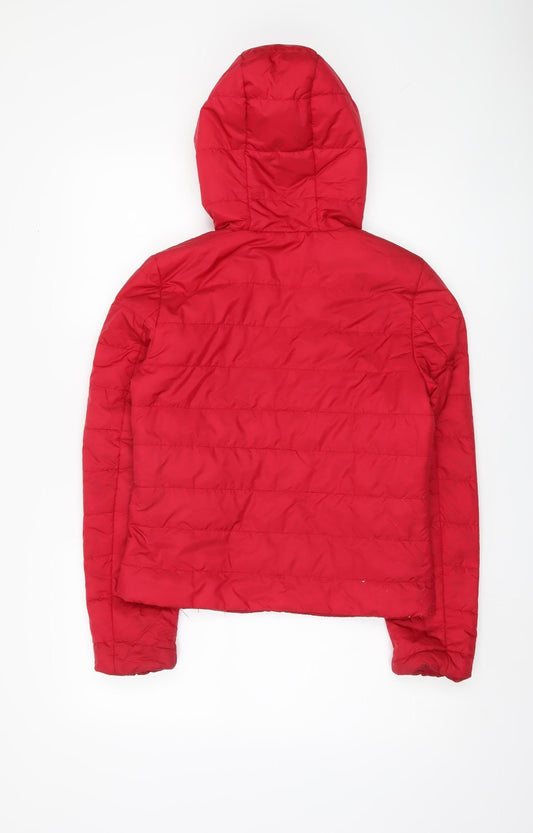 Gant Women's Red XS Puffer Jacket with Hood