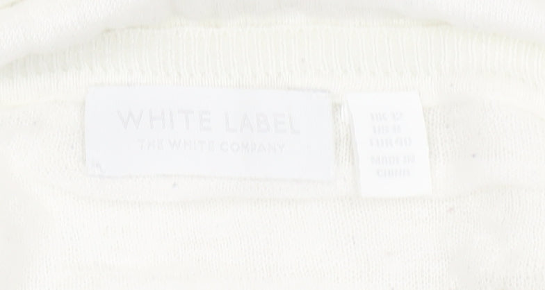 The White Company Women's White Striped Top Size 12
