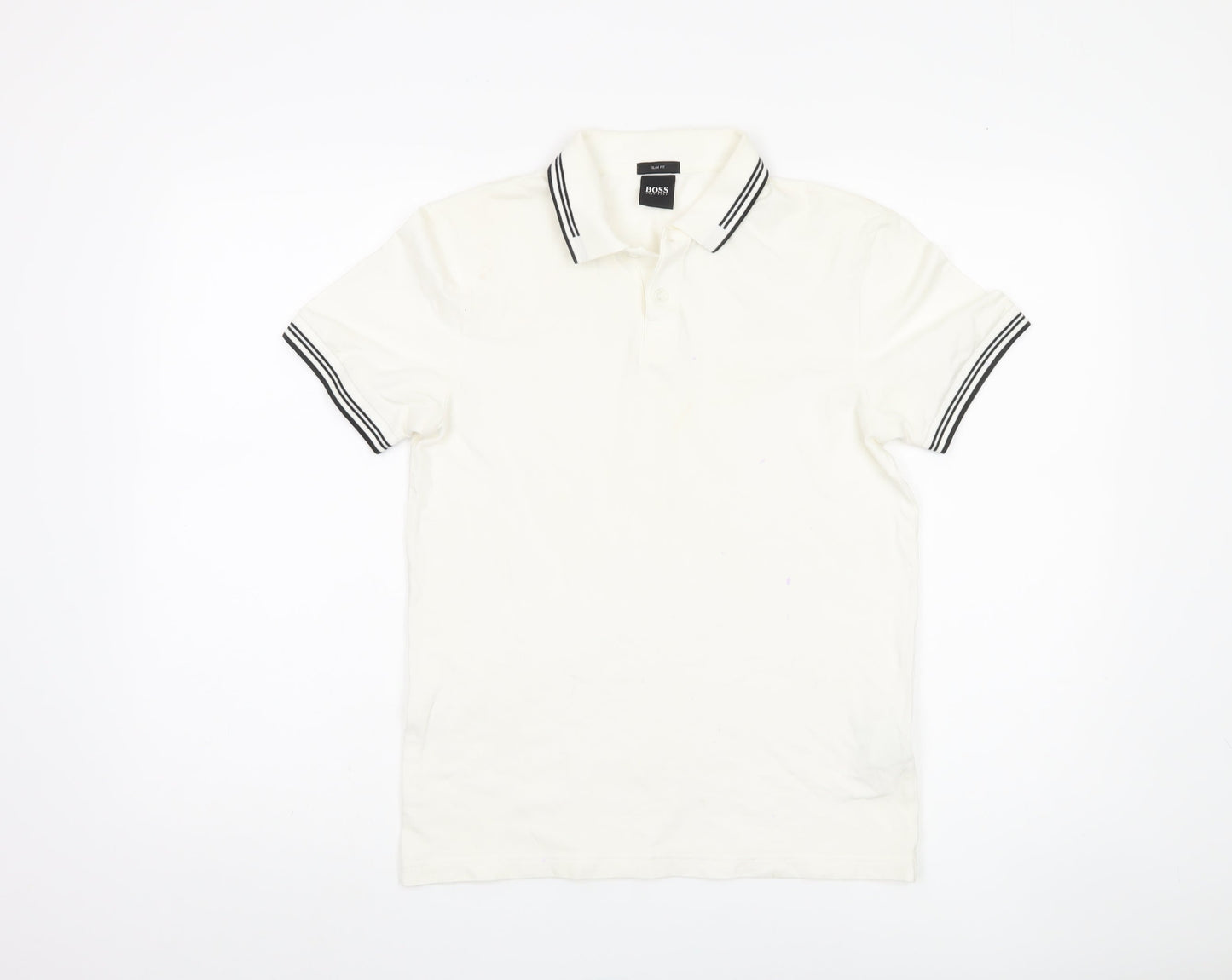 Boss Men's XS White Slim Fit Polo Shirt