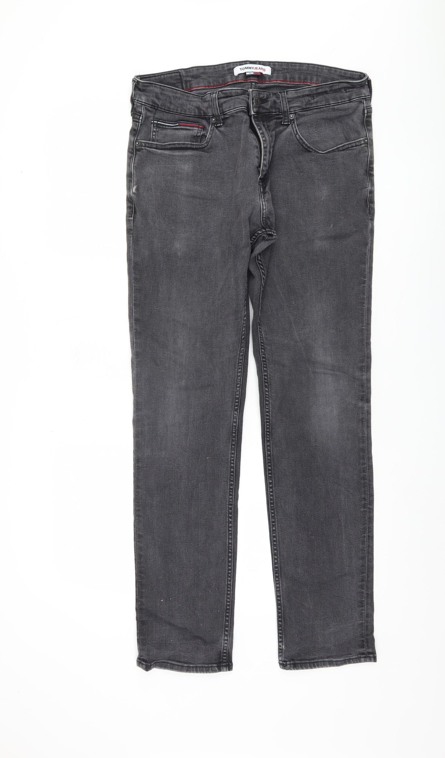 Tommy Jeans Men's Grey Straight Fit Denim Jeans