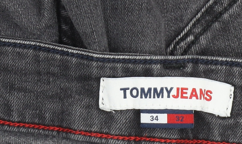 Tommy Jeans Men's Grey Straight Fit Denim Jeans