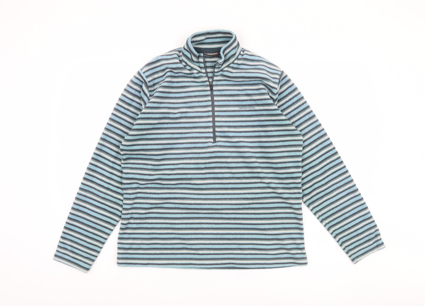 Craghoppers Women's Blue Striped Fleece Pullover, Size 16