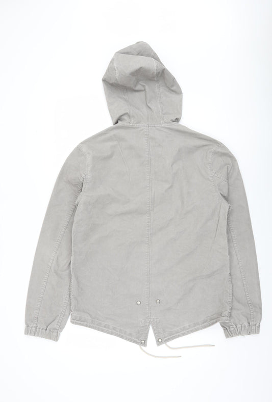 Pringle of Scotland Men's Grey Hooded Windbreaker M