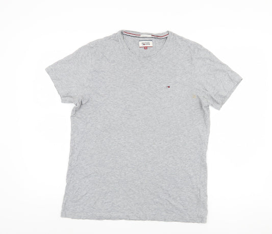 Tommy Hilfiger Men's Grey XL V-Neck T-Shirt