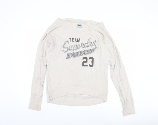 Superdry Women’s Beige Long Sleeve Top - Size S