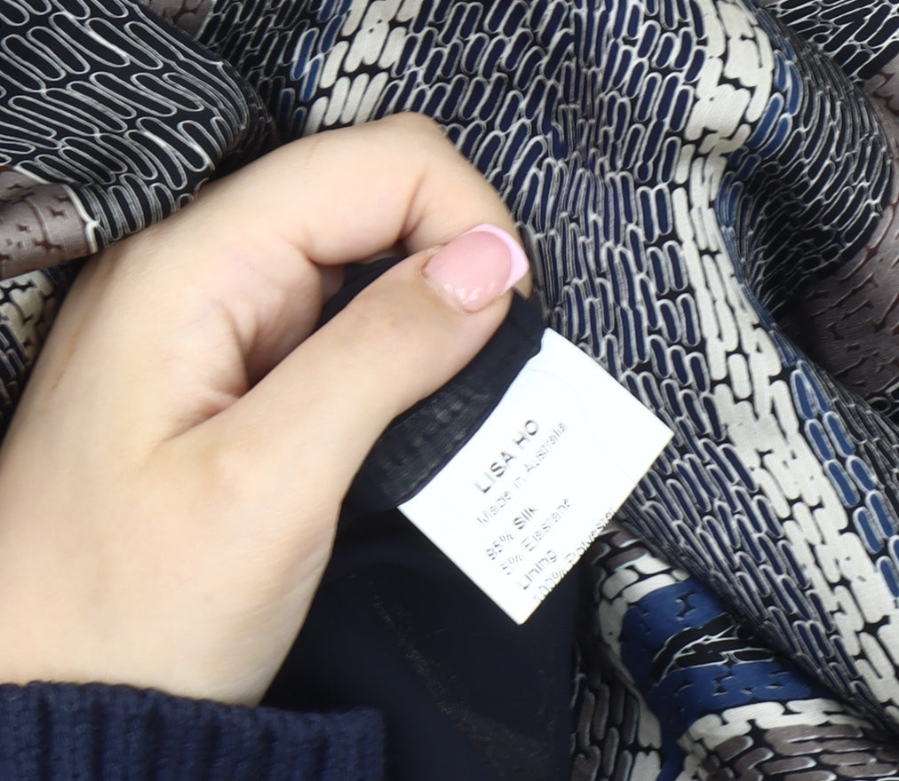 Lisa Ho Women's Multicoloured Geometric Dress, Size 8