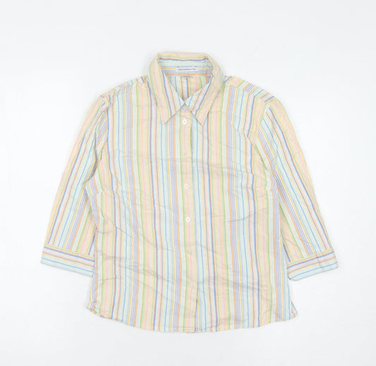 Abercrombie & Fitch Women's Multicoloured Striped Button-Up Shirt