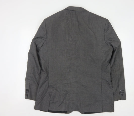 Scott & Taylor Men's Grey Regular Fit Jacket Blazer 42R