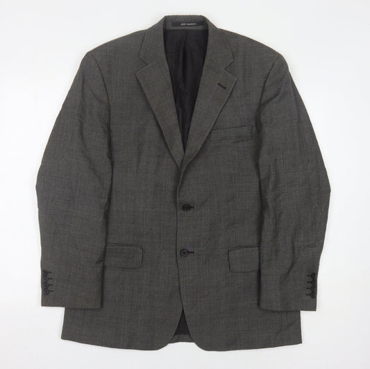 Jeff Banks Grey Men's Blazer, 40R, Wool, Formal Jacket