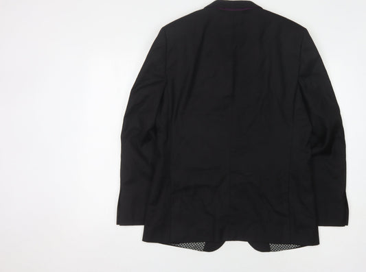 ONESIX5IVE Men's Black Blazer 40R Notch Lapel