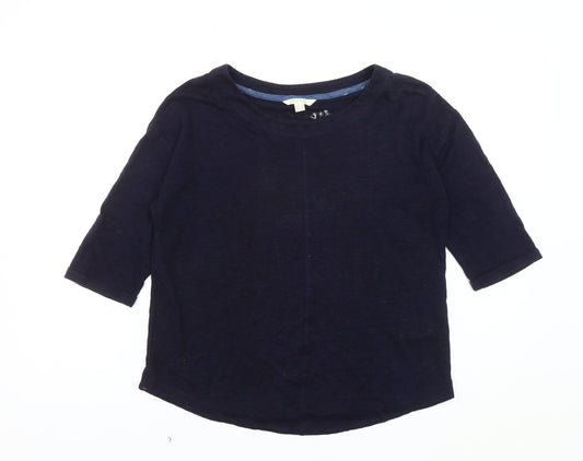 White Stuff Women's Blue Linen Jumper Size 8