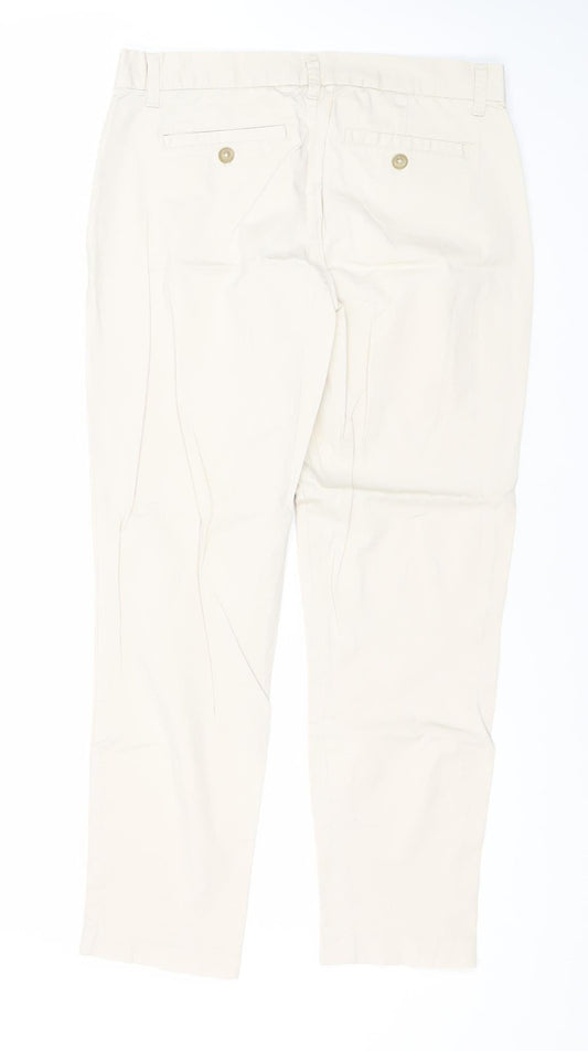 Gap Women's Beige Chino Trousers Size 8R Slim Fit