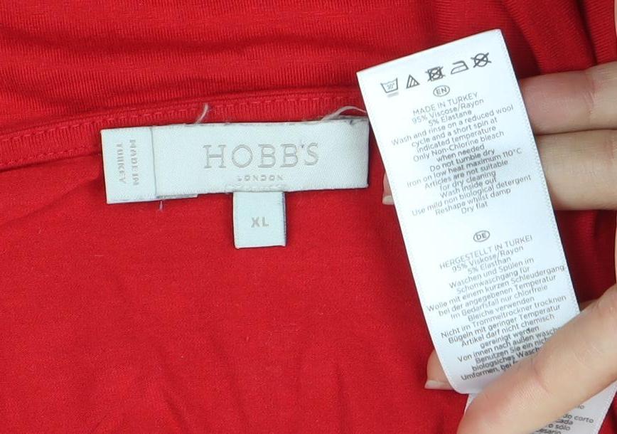 Hobbs Women Red Boat Neck Top - XL