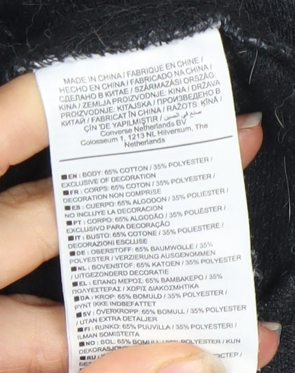 Converse Unisex Grey Full Zip Hoodie M