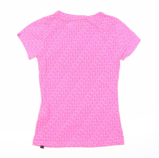 Superdry Women's Pink XS Slim Fit T-Shirt