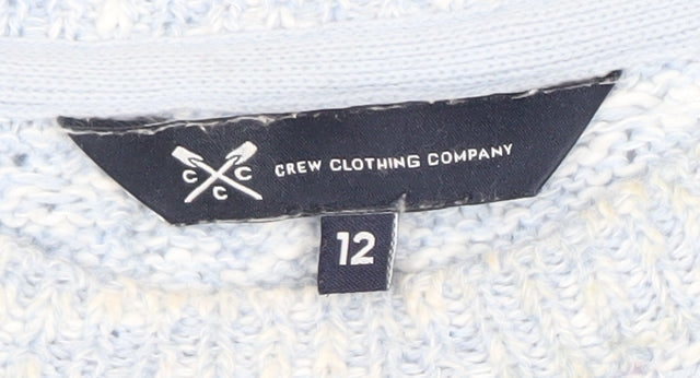 Crew Clothing Women's Blue Cable-Knit Jumper, Size 12