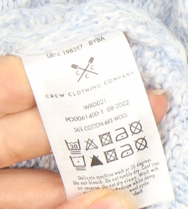 Crew Clothing Women's Blue Cable-Knit Jumper, Size 12