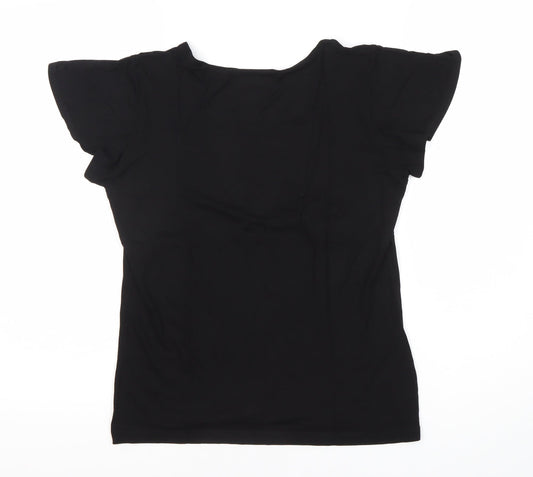 ALEX & CO. Women's Black T-Shirt, Size UK 10, Casual