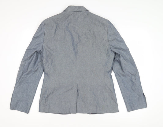 Marks and Spencer Men's Blue Blazer, Size 36 - Cotton Blend