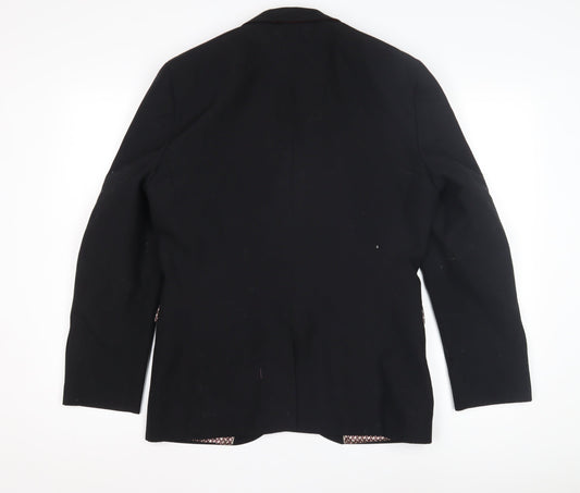 Next Men's Black Slim Fit Blazer, Size 38, Formal Wear