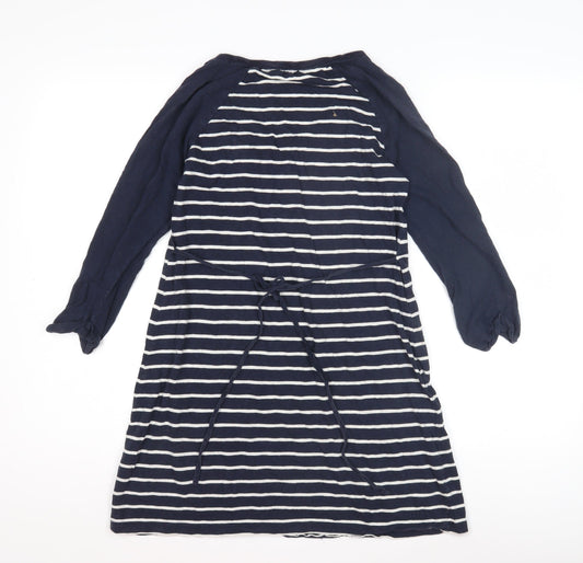 Fat Face Women's Blue Striped T-Shirt Dress Size 8