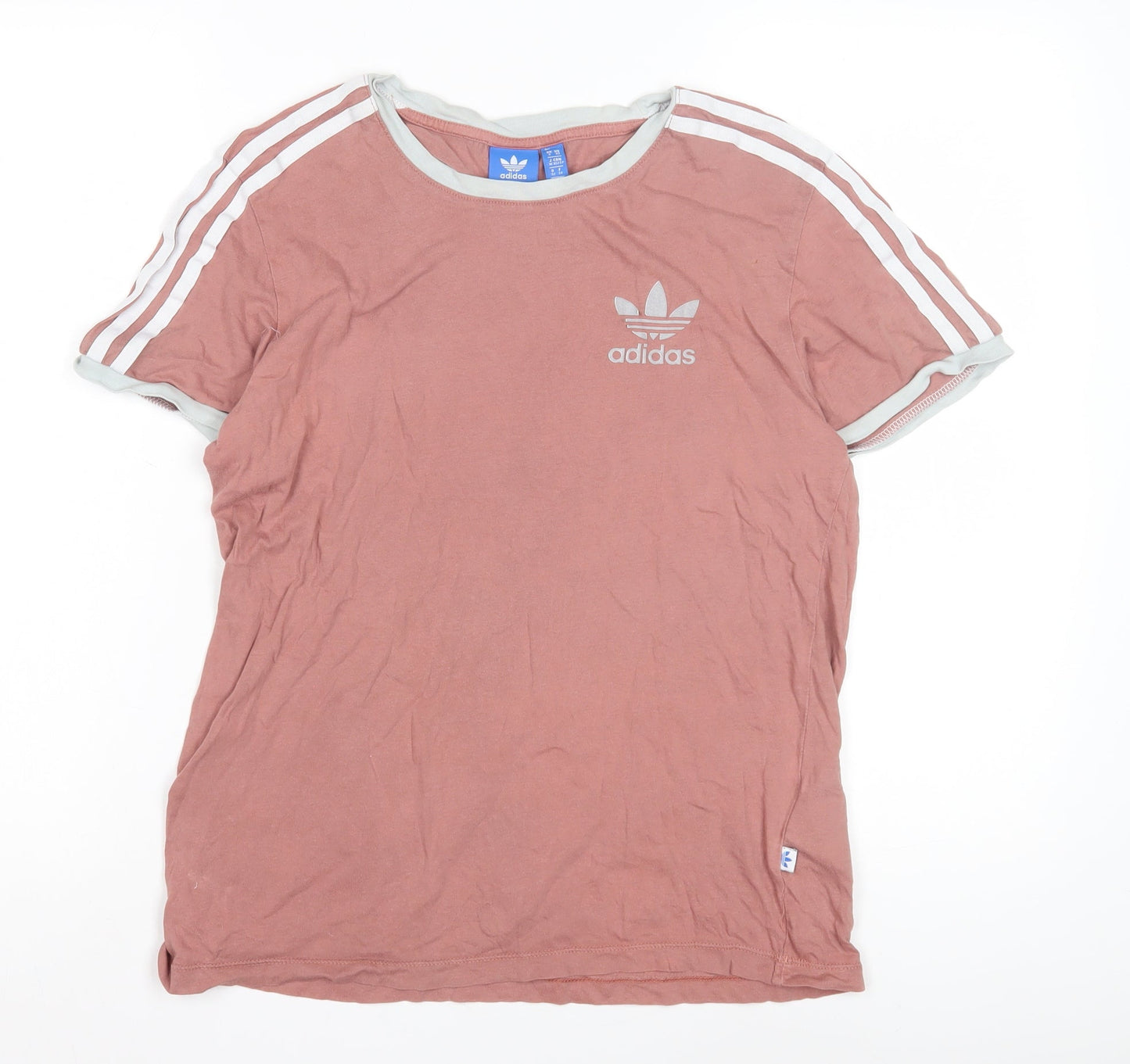 Adidas Women's Pink T-Shirt Size 6, Crew Neck, Short Sleeve