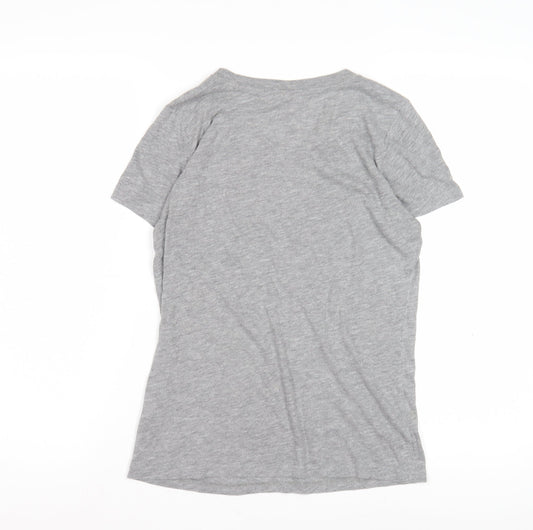Hollister Women's Grey T-Shirt L Beach Surf Casual