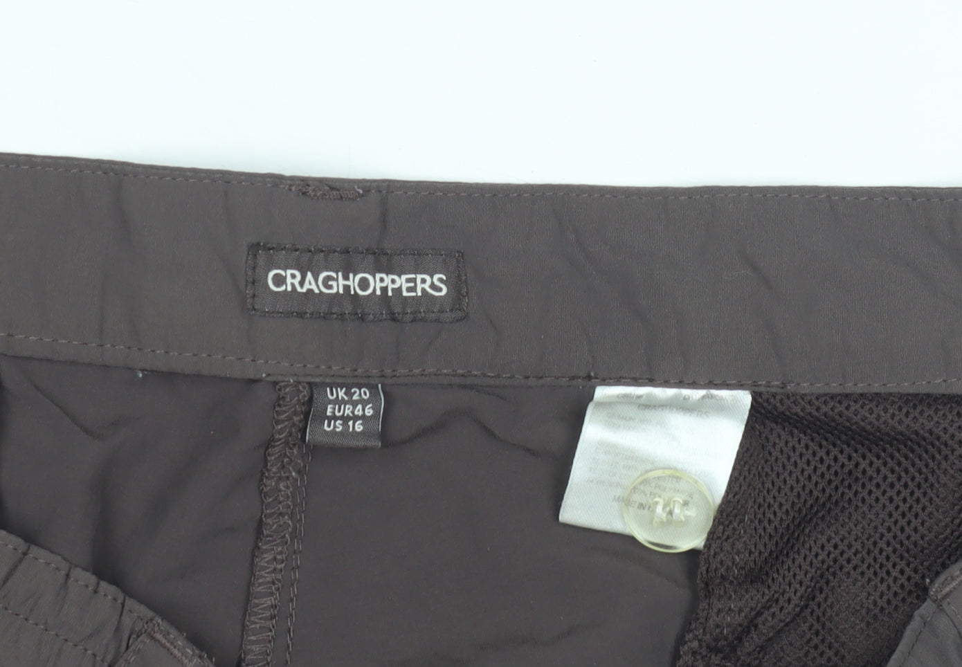 Craghoppers Women's Brown Cargo Trousers Size 20